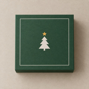 <b>Christmas</b> Rigid Paper <b>Gift</b> <b>Box</b> Square Cardboard Packaging <b>Box</b> with Foil Stamping for Corporate Holiday Basket - Product Image 6