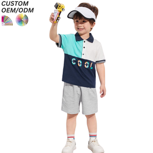 Camisetas Polo de Manga Corta Casuales para Niños y Niñas, Uniformes Escolares Transpirables de Secado Rápido de Poliéster y Algodón - Product Image 1