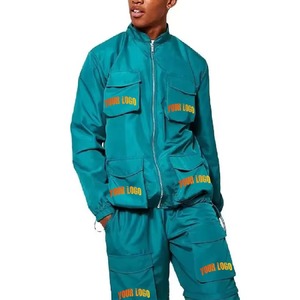 Conjunto Deportivo de Invierno para Hombre, a la Moda, Cortavientos, Informal, 100% Algodón, con Cuello Alto, Sudadera con Capucha, para Gimnasio, Fitness y Running - Product Image 2