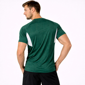 T-shirt de sport personnalisé pour homme, broderie frontale, à séchage rapide, en maille respirante, anti-transpiration, pour entraînement et fitness - Product Image 2