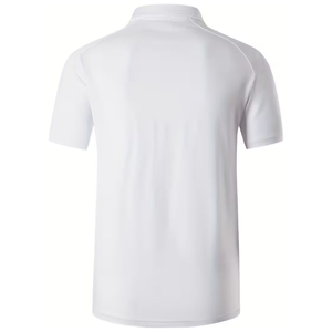 Men's White Blue Gradient Polo Shirt Short Sleeve Quick Dry Sporty Sublimation Print Golf Top - Product Image 2