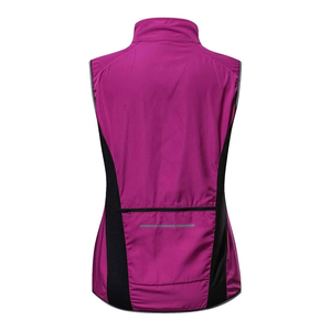 Chaleco de Ciclismo Personalizado para Mujer, Chaleco de Ciclismo sin Mangas, Color Rosa Intenso, Cortavientos, Ligero - Product Image 2