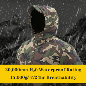 <b>Men</b> <b>Rain</b> <b>Jacket</b> <b>Lightweight</b> Hooded Waterproof Outdoor Sports <b>Jacket</b> for Camping Mountaineering Running and Adventure Activities - Product Image 4