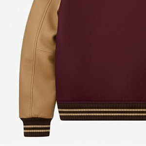 Nouvelle arrivée : veste varsity pour homme en gros, avec patch brodé en chenille, veste varsity à capuche pour homme - Product Image 5