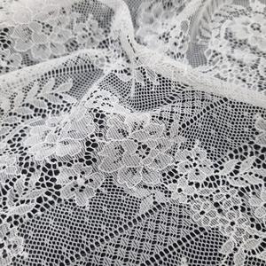 Encaje Elástico Ligero con Diseño Floral de Diamantes, 147 cm, Nailon y Spandex, Tejido Elástico, Color Personalizado para Vestidos de Novia y Lencería - Product Image 6