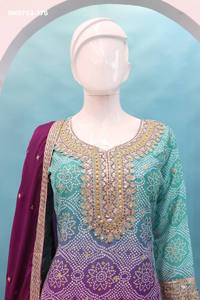 ชุดชาราร่าพร้อมผ้าคลุมไหล่ ดีไซน์เนอร์คุณภาพพรีเมียม ผ้าชีนอนเนื้อหนา ปักดิ้นและเลื่อม พร้อมบริการสั่งซื้อออนไลน์จากอินเดีย - Product Image 6