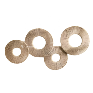 Paper Rope <b>Wall</b> <b>Mirror</b> <b>Set</b>, Boho Chic Sunburst <b>Wall</b> Art for Bedroom, Living Room & Entryway, Eco-friendly Natural Fiber Decor - Product Image 1