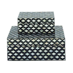 Organizador de Joyas de Madera de Lujo Floral Fantasy con Forro de Terciopelo, Incrustaciones de Hueso, Sin Plomo, Empaquetado en Cartón para Almacenamiento de Bodas - Product Image 4