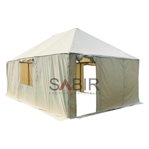 Tente de luxe médiévale en toile imperméable à double couche cadre de qualité personnalisé pour le camping en plein air famille randonnée hôtels et centres de villégiature - Product Image 1