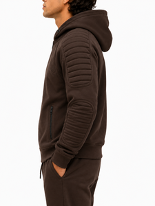 Sudadera con capucha de forro polar de doble capa estilo corte holgado, oversize, acolchada, estilo streetwear Kanye, para hombre, estilo rapero, para niños - Product Image 3