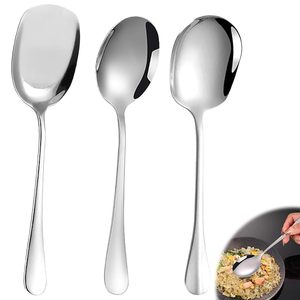 Buffet Serving Spoons <b>Stainless</b> <b>Steel</b> Cooking Serving <b>Utensil</b> Silver Slotted Spoons Set for <b>Kitchen</b> Dining Table - Product Image 5