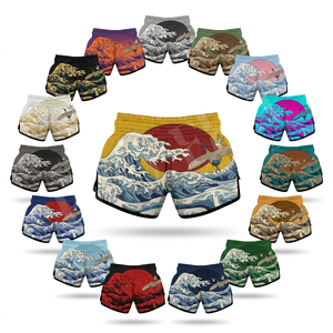 Shorts de Muay Thai professionnels sur mesure, résistants, pour hommes, 100% polyester satiné, pour entraînement de kickboxing et arts martiaux - Product Image 1