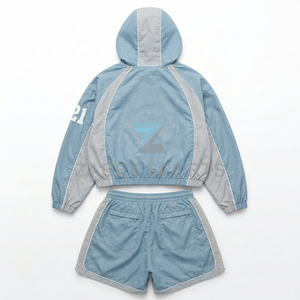 Conjunto Deportivo con Capucha para Mujer, Estilo Activo, Shorts Cortos Premium para Gimnasio, Ropa Deportiva Urbana - Product Image 2