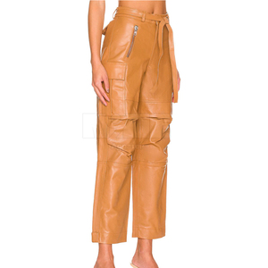Pantalons en cuir pour femmes, vêtements élégants, usine de confection de pantalons en cuir pour femmes, fabricant de mode moderne, pantalons en cuir pour femmes - Product Image 3
