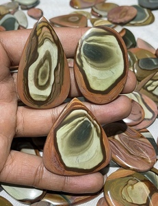 Radha Arts - Lote al por Mayor de Cabujones de Jaspe Policromado Natural de 25-40 mm, Piedras Preciosas Sueltas para la Fabricación de Joyas, Colgantes, Anillos y Pendientes - Product Image 6
