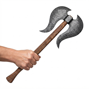 Handmade Damascus Steel Blade <b>Wood</b> Handle <b>Axe</b> With Leather Sheath Outdoor <b>axe</b> - Product Image 3