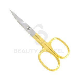 กรรไกรความงามที่หรูหราสำหรับการกำจัดผิวที่ตายแล้วด้วยการเคลือบสีทองสองโทนและใบมีดโค้งที่คมชัดเป็นพิเศษ - Product Image 3