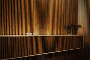 Paneles Acústicos de Madera Cuadrados de Alto Rendimiento, Listones de Madera con Fieltro Acústico, Paneles de Pared Insonorizantes con Excelente Rendimiento - Product Image 3