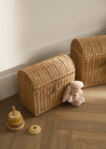 Elegant Natural Rattan <b>Clothes</b> <b>Storage</b> Trunk with Lid from Vietnam Manufacturer - Product Image 3