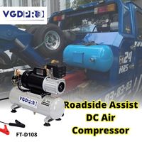 Compresseur d'air portable mini 12V haute efficacité à cycle de service long, sans huile, avec réservoir de 8 litres et arrêt automatique basse pression