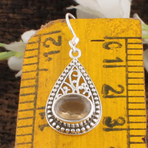 Boucles d'oreilles en Citrine Naturelle en Gros, Argent Sterling 925, Pierre de Naissance de Novembre, Bijoux Fins pour Femmes, Prix d'Usine - Product Image 5