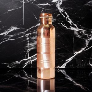 Pure copper water bottle with antique handcrafted hammered design <b>drinkware</b> and glossy polished finishing for <b>Accessories</b> - Product Image 5