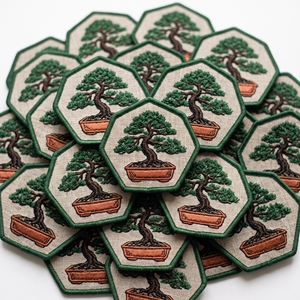 Patch brodé hexagonal, applique radis et betterave, fabricant sur mesure, badges de jardin potager pour vêtements - Product Image 4