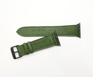 Correa de Cuero para Apple Watch Hecha a Mano, Modelo Castello Luxury Empire, Color Verde Oscuro, Cuero Vegetal Curtido, Forro de Poliéster de Alta Calidad, Tipo Cartera - Product Image 2