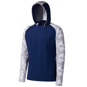 Hoodie de pêche personnalisable à manches longues, sublimé, avec protection UV et masque intégré - Product Image 1