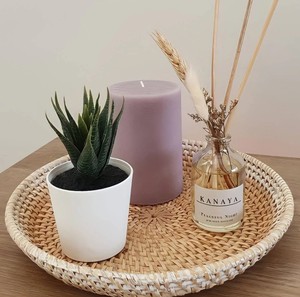 Bandeja de Servir de Ratán Tejida a Mano, Elegante y Natural, Organizador de Almacenamiento para Cocina y Hogar, Ideal para Regalo - Product Image 3