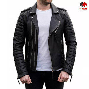 Ryan Pro Gear แจ็กเก็ตหนังระบายอากาศได้ดีสำหรับผู้ชายออกแบบโลโก้พิมพ์ลายได้ตามต้องการ - Product Image 1