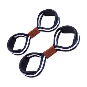 Sangles de levage en coton léger en forme de 8, réglables, respirantes, avec fermeture auto-agrippante, personnalisables, pour un maintien maximal et une stabilité accrues lors de l'entraînement - Product Image 2