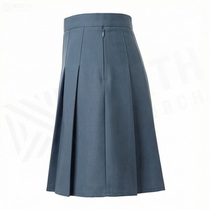 Minifalda Plisada para Mujer, Color Sólido, Cintura Regular, Tejido de Poliéster, Estilo Casual para Todas las Temporadas - Product Image 3