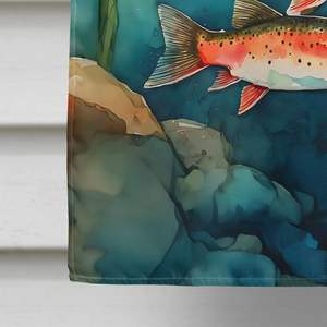 Bandera de Casa de trucha Multicolor grande, poste de manga de porche, cartel decorativo para patio, ilustraciones, colgante de pared de poliéster para el tamaño de la casa - Product Image 4