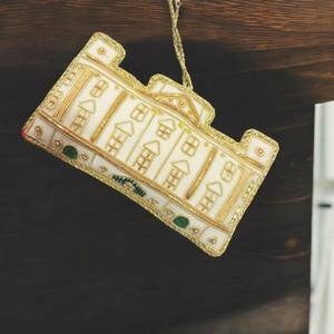 Zari Buckingham Palace ที่แขวนด้วยการปักด้ายโลหะ-เครื่องประดับผนังผ้าทำด้วยมือสำหรับของที่ระลึกและของตกแต่งบ้าน - Product Image 2