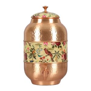 Dispensador de cobre con almacenamiento de agua, tanque hecho a mano para cocina, uso doméstico, artículos para bebidas, decora tu casa con dispensador - Product Image 1