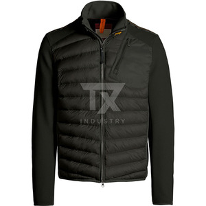 Veste à bulles fabriquée en usine en gros, mode homme, sur mesure, en toile imperméable, col montant, logo frontal, haute qualité - Product Image 4