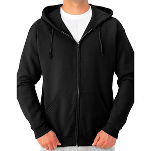 Sudadera con capucha y cremallera para hombre, 100% algodón, estilo urbano, transpirable y cómoda, para otoño, venta al por mayor - Product Image 1