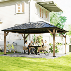 Abri de jardin extérieur avec auvent pour patio, gazebo ou pergola, avec visibilité améliorée - Product Image 3