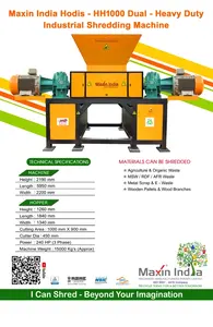 Trituradora de Tambor Metálico de 415 Voltios, Utilizada para Triturar Residuos, Máquina Trituradora de Doble Eje para Exportación - Product Image 6