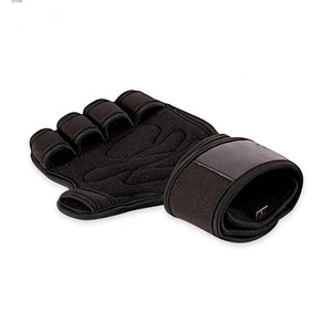 Gants de musculation antidérapants avec support de paume et sangle de maintien, demi-doigts, pour entraînement fitness, protection des mains rembourrée - Product Image 4