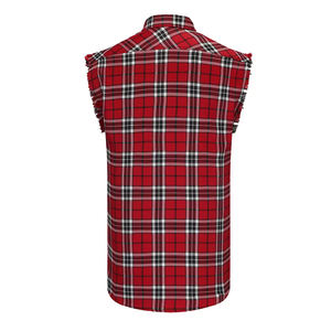 Chemise en flanelle anti-rides de haute qualité pour adulte, sans manches, col rabattu, vêtement décontracté d'extérieur, t-shirt doux et tendance - Product Image 2