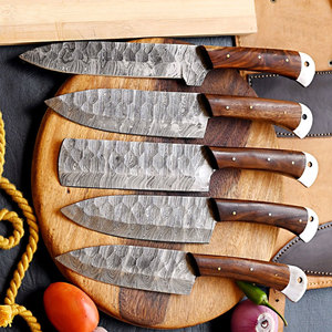 Modern Damascus Steel Kitchen Knife Set Premium Quality Professional Chef Knives Durable Construction Long Lasting Culinary <b>Tool</b> - Product Image 6