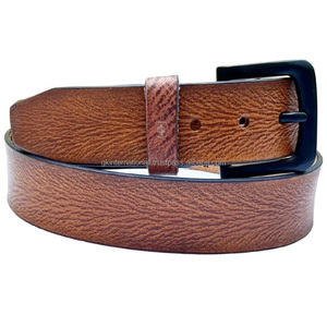 เข็มขัดหนังแฟชั่นผู้ชายคุณภาพสูง ดีไซน์สั่งทำพิเศษ วาดลายด้วยมือ พร้อมหัวเข็มขัดสังกะสีเคลือบสีดำ - Product Image 4