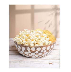 Bol imprimé en bois d'acacia écologique à forte demande bol à salade à frites en bois naturel jetable vente chaude pour la maison hôtels - Product Image 3