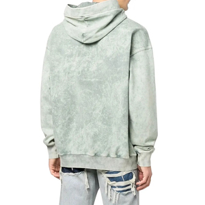 Wholesale Manufacture Acid Wash <b>Hoodie</b> For Men 100% Hight Quality Custom Material <b>Lightweight</b> Streetwear Custom Logo & Color - Product Image 4