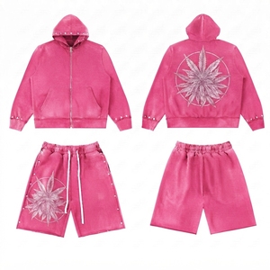 Conjunto Deportivo Personalizado con Logotipo, Chaqueta Ligera de Algodón para Correr, Pantalones Cortos Deportivos con Cierre, Traje Deportivo Transpirable a la Moda - Product Image 3