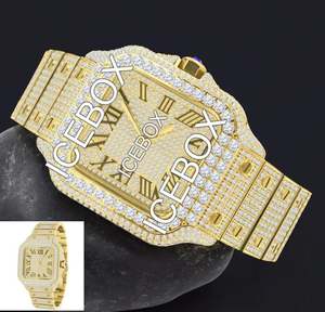 Reloj de Lujo con Diamantes Cultivados en Laboratorio, Reloj de Hip Hop con Incrustaciones de Moissanita para Cantantes de Rap - Product Image 3