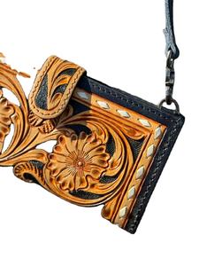 Bolso Ejecutivo de Cuero Vacuno con Diseño Western Hecho a Mano, Estilo Bohemio para Mujer, Cierre de Cremallera, para Viajes Diarios en Primavera, Verano e Invierno - Product Image 2