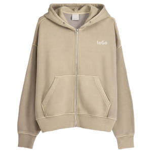 Sudadera con capucha y cremallera para hombre, de tejido de poliéster grueso antiarrugas, con logotipo de marca personalizado, para exteriores, Directo - Product Image 1